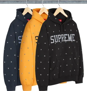 Supreme Stars Studded Hooded Sweatshirt