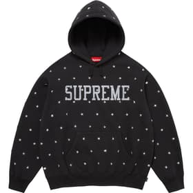Supreme Stars Studded Hooded Sweatshirt Black