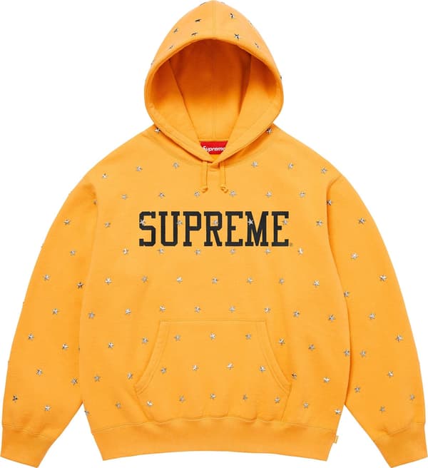 Supreme Stars Studded Hooded Sweatshirt - Dusty Gold (front)