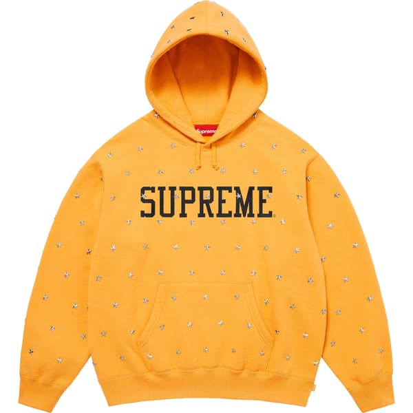 Supreme Stars Studded Hooded Sweatshirt - Dusty Gold (front)