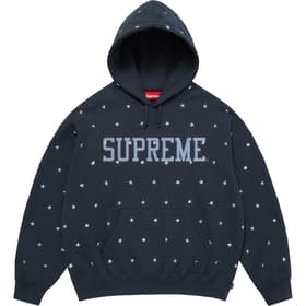 Supreme Stars Studded Hooded Sweatshirt Navy