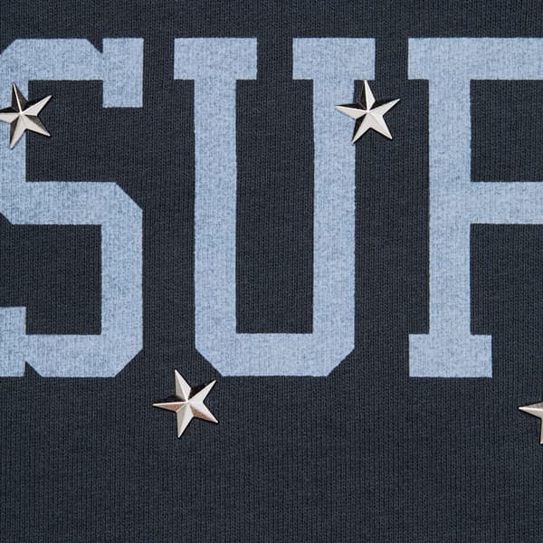 Supreme Stars Studded Hooded Sweatshirt - Navy (front)