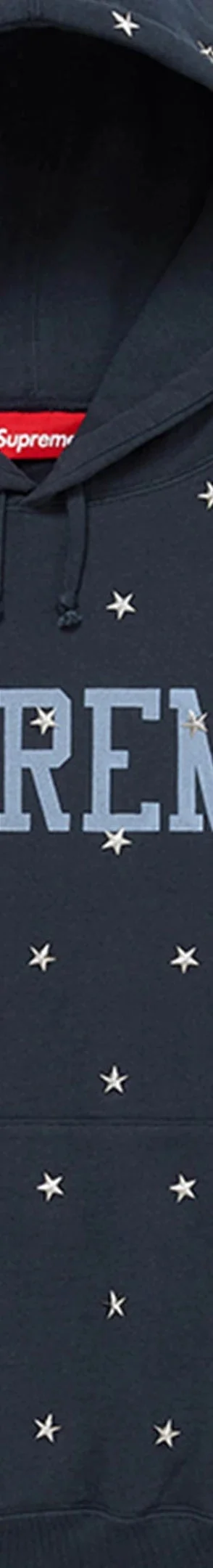 Supreme Stars Studded Hooded Sweatshirt - Navy (front)