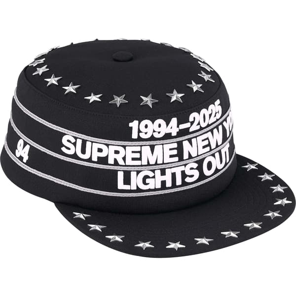 Supreme Stars Studded Pillbox Hat - Black (front)