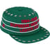 Supreme Stars Studded Pillbox Hat - Dark Green (front)