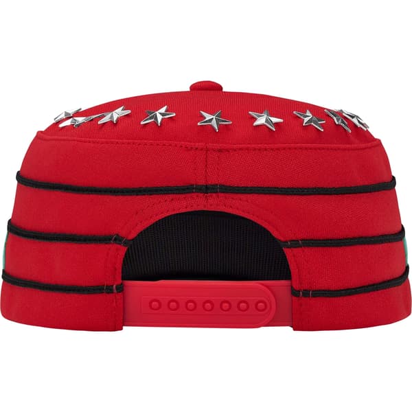 Supreme Stars Studded Pillbox Hat - Red (front)
