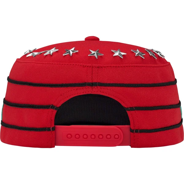 Supreme Stars Studded Pillbox Hat - Red (front)