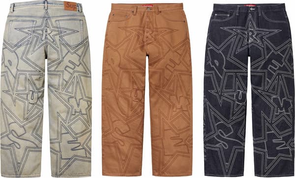 Supreme Stars Topstitch Baggy Jean - Product Image
