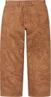 Supreme Stars Topstitch Baggy Jean - Brown (front)