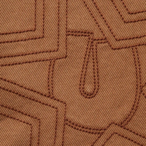 Supreme Stars Topstitch Baggy Jean - Brown (front)