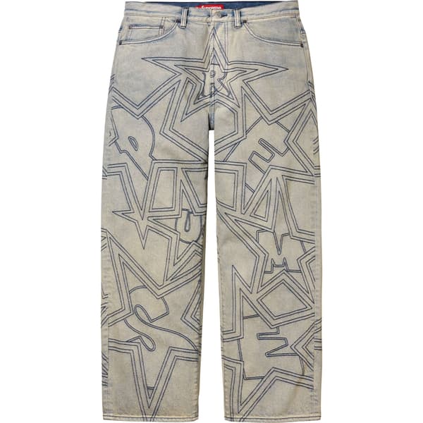 Supreme Stars Topstitch Baggy Jean - Dirty (front)