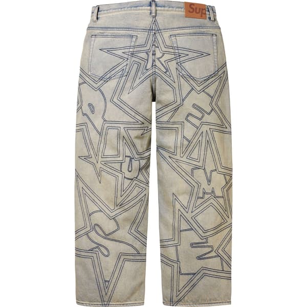 Supreme Stars Topstitch Baggy Jean - Dirty (front)
