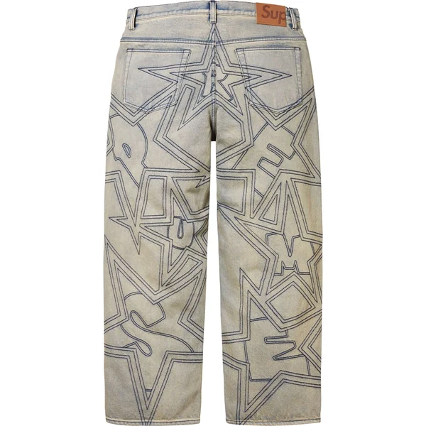 Supreme Stars Topstitch Baggy Jean - Dirty (front)