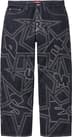 Supreme Stars Topstitch Baggy Jean - Indigo (front)