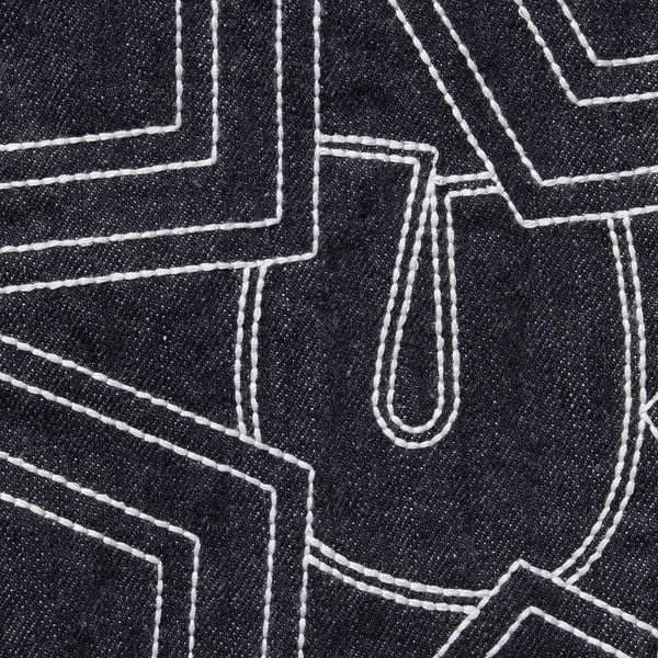 Supreme Stars Topstitch Baggy Jean - Indigo (front)