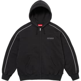 Supreme State Zip Up Hooded Sweatshirt Black