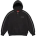 Supreme State Zip Up Hooded Sweatshirt - Black (front)
