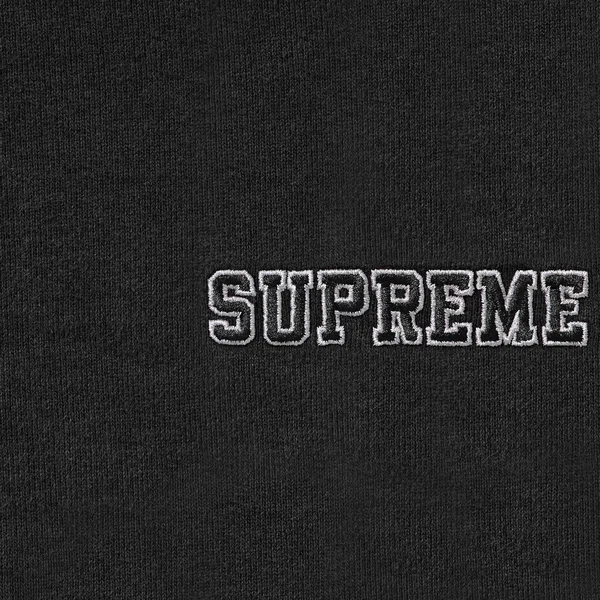Supreme State Zip Up Hooded Sweatshirt - Black (front)