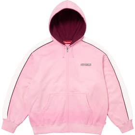Supreme State Zip Up Hooded Sweatshirt Pink