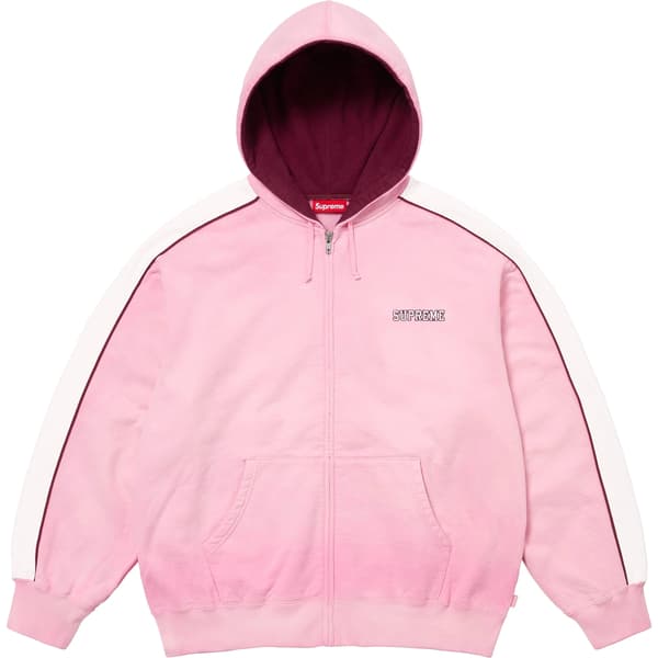 Supreme State Zip Up Hooded Sweatshirt - Pink (front)