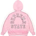 Supreme State Zip Up Hooded Sweatshirt - Pink (front)