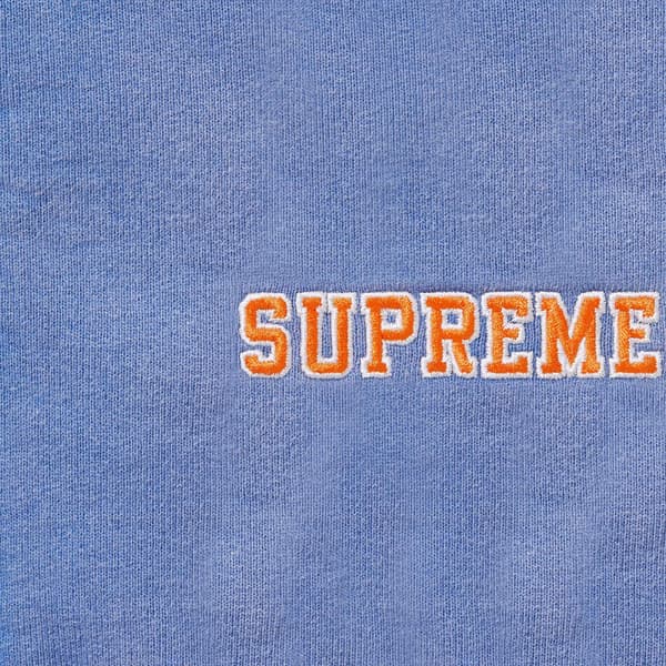 Supreme State Zip Up Hooded Sweatshirt - Washed Royal (front)