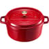 Supreme STAUB Round 5.5 Qt. Cocotte - Red (front)