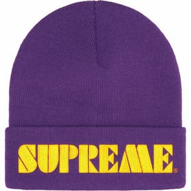 Supreme Stencil Beanie Purple