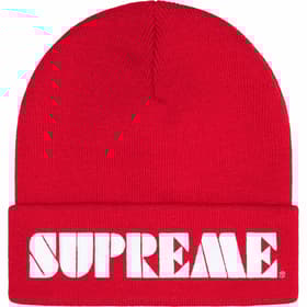 Supreme Stencil Beanie Red