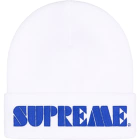 Supreme Stencil Beanie White