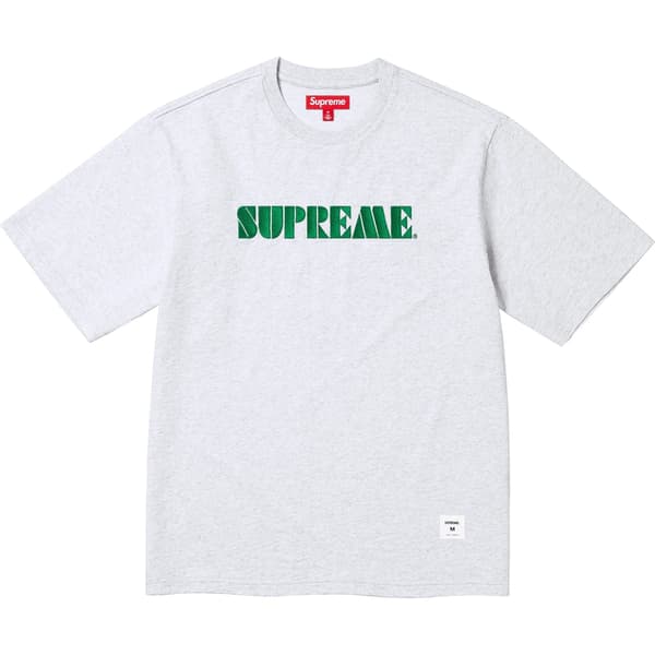 Supreme Stencil Embroidered S/S Top - Ash Grey (front)