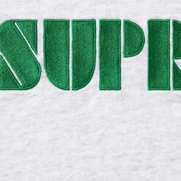Supreme Stencil Embroidered S/S Top - Ash Grey (front)