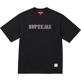 Supreme Stencil Embroidered S/S Top Black