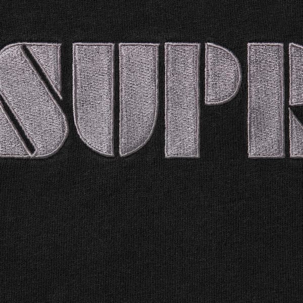 Supreme Stencil Embroidered S/S Top - Black (front)