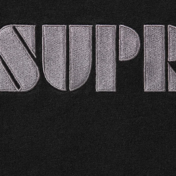 Supreme Stencil Embroidered S/S Top - Black (front)