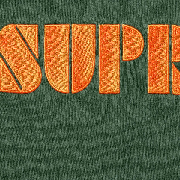 Supreme Stencil Embroidered S/S Top - Green (front)
