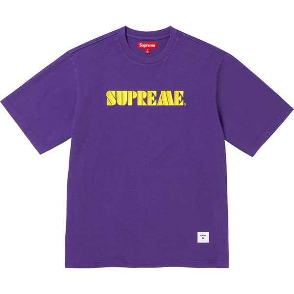 Supreme Stencil Embroidered S/S Top - Purple (front)