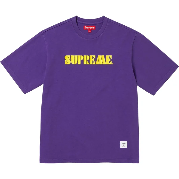 Supreme Stencil Embroidered S/S Top - Purple (front)