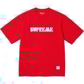 Supreme Stencil Embroidered S/S Top Red