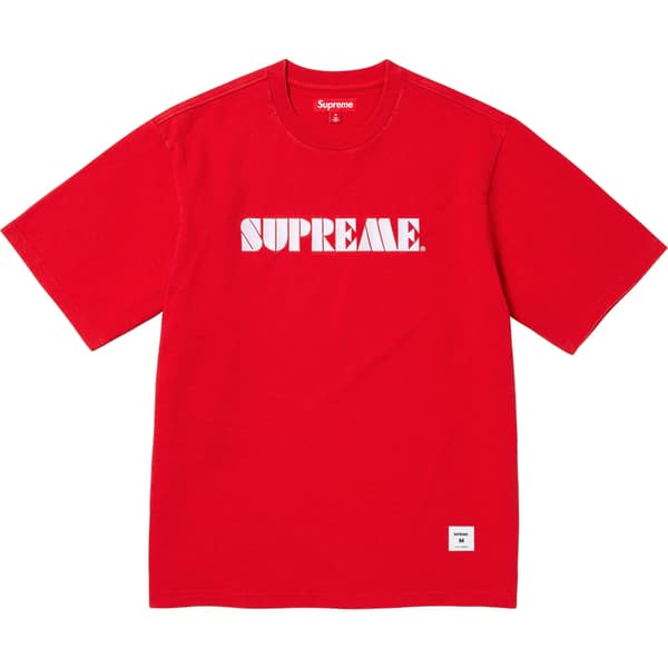 Supreme Stencil Embroidered S/S Top - Red (front)