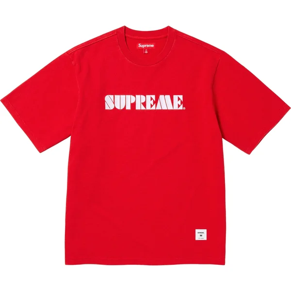 Supreme Stencil Embroidered S/S Top - Red (front)