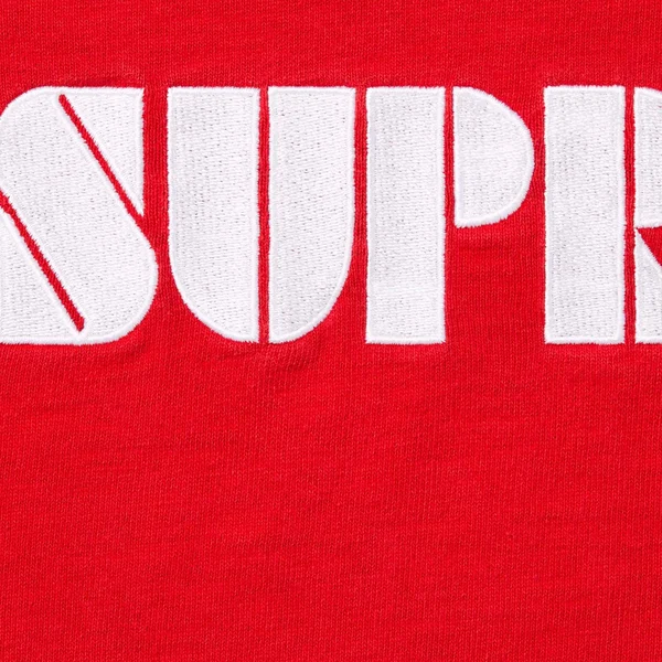 Supreme Stencil Embroidered S/S Top - Red (front)