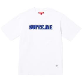 Supreme Stencil Embroidered S/S Top White