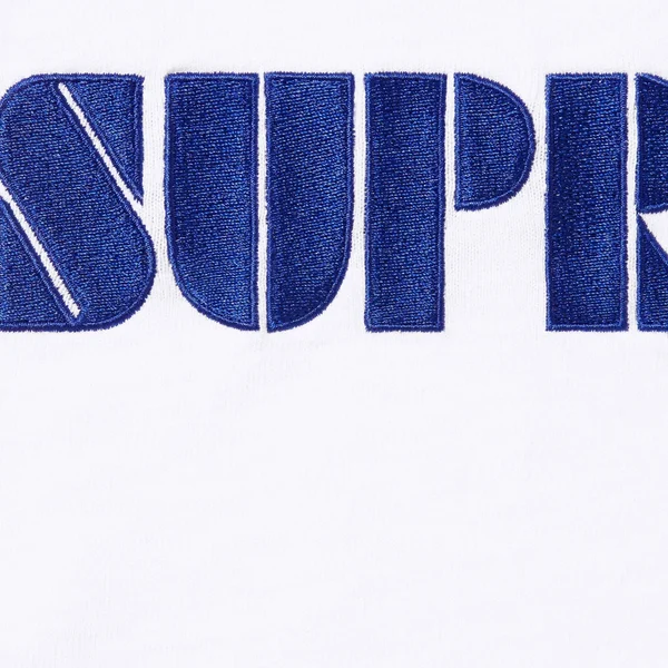 Supreme Stencil Embroidered S/S Top - White (front)