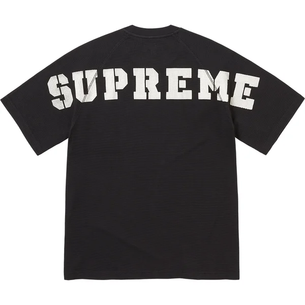 Supreme Stencil Thermal S/S Top - Black (front)