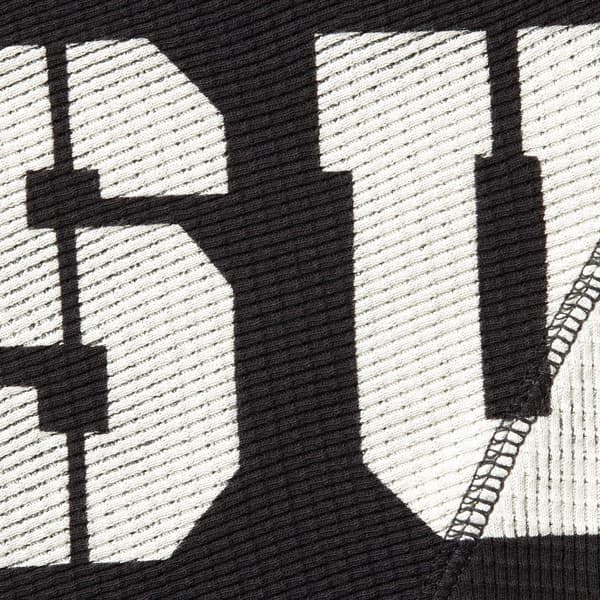 Supreme Stencil Thermal S/S Top - Black (front)