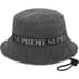 Supreme Stencil Webbing Boonie - Black (front)