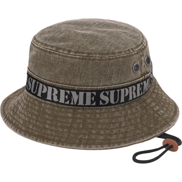 Supreme Stencil Webbing Boonie - Olive (front)