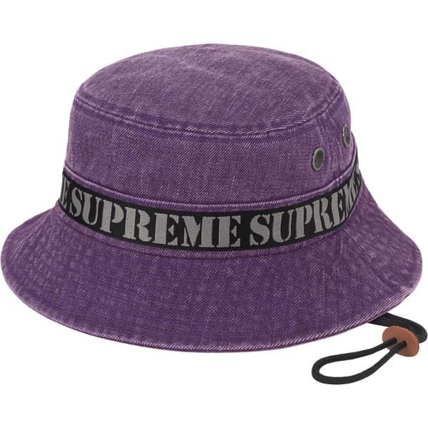 Supreme Stencil Webbing Boonie - Purple (front)