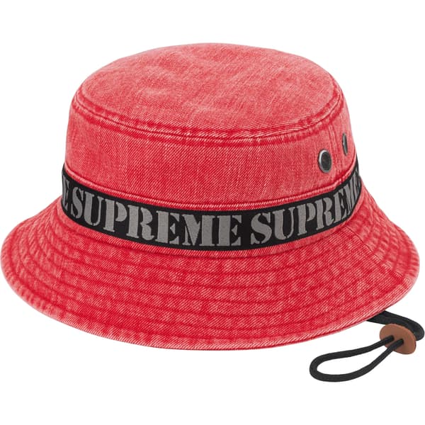Supreme Stencil Webbing Boonie - Red (front)